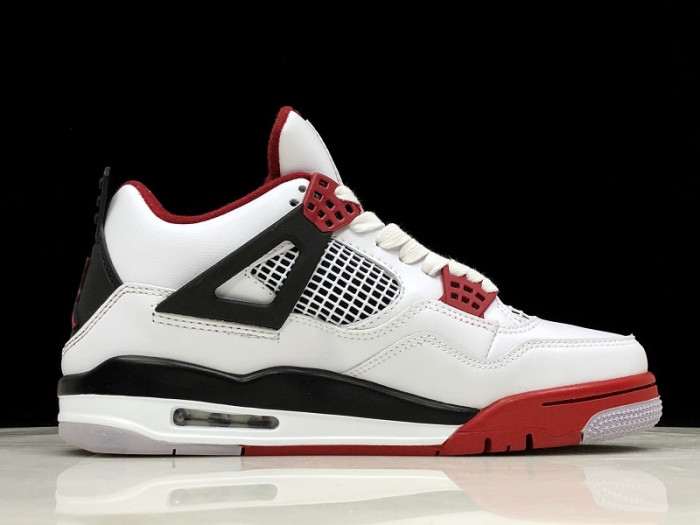 air jordan 4 fire red/white/black men 308497-160
