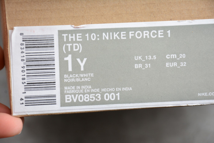 air force 1 low ofw black  (td)  bv0853-001