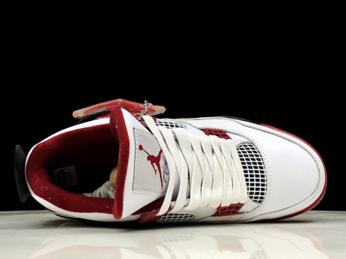 air jordan 4 fire red/white/black men 308497-160