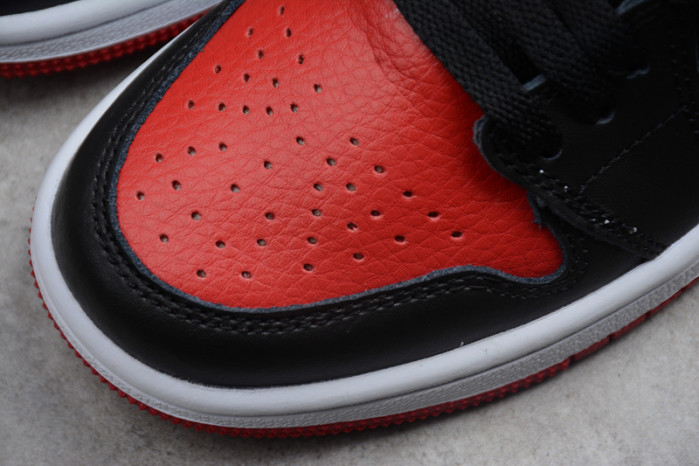 kids air jordan 1 retro high og banned bred black red  555088 001