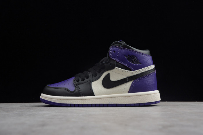 kids  air jordan 1 retro high og ''court purple'' 555088-501