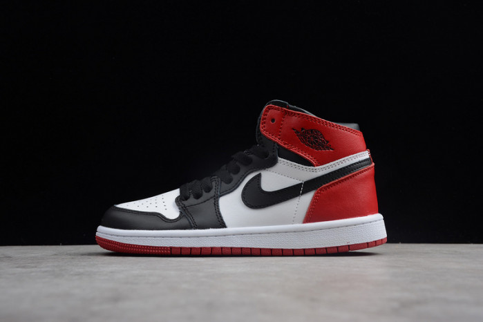 kids air jordan 1 retro black toe (2016)  555088-125