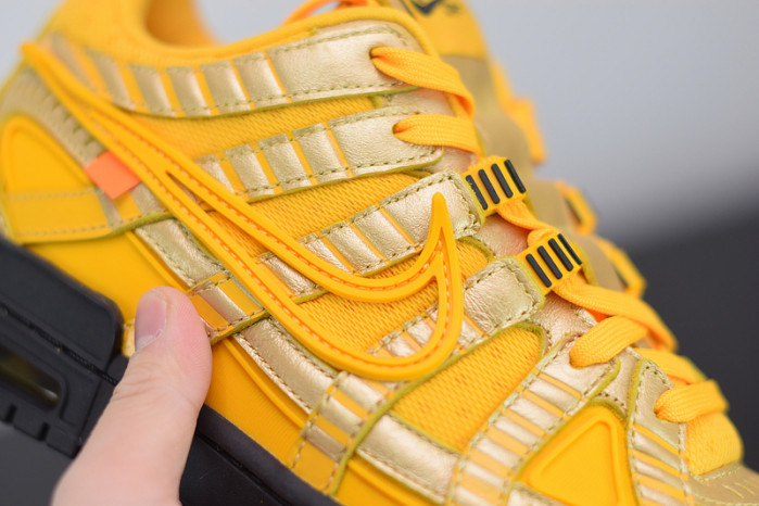 ofw nike air rubber dunk “university gold” cu6015-700