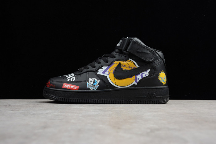air force 1 mid nba black  aq8017-001