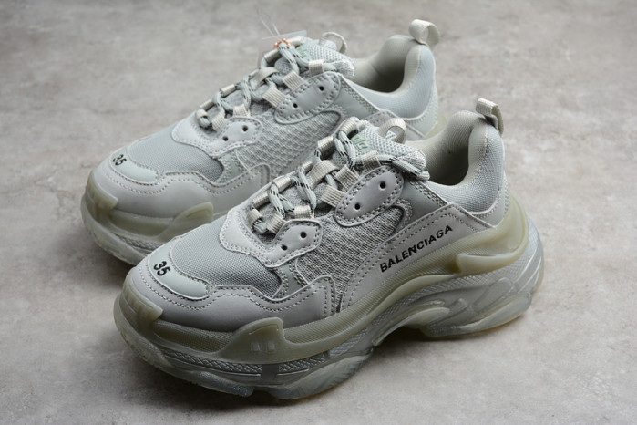 blcg triple s clear sole grey-white  544351 w09o1 1705