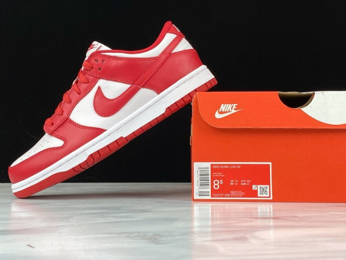 nike dunk low sp “university red”  cu1727-100