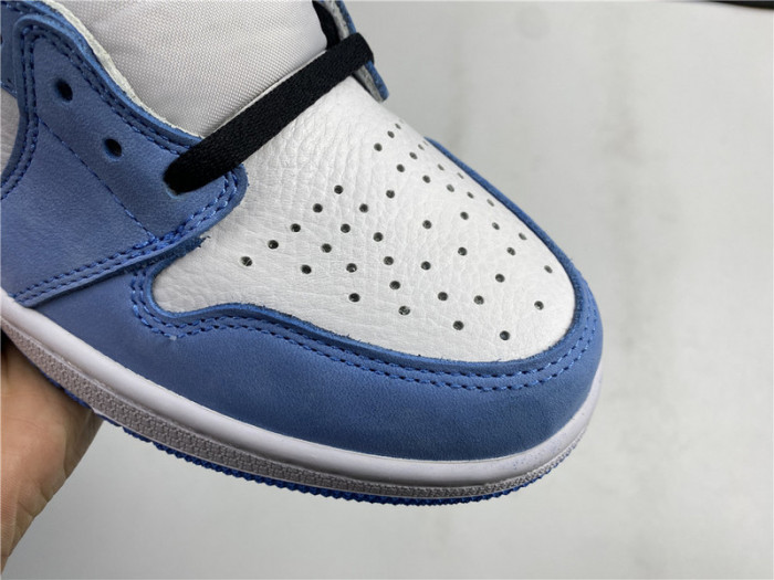 air jordan 1 retro high white university blue black 555088-134