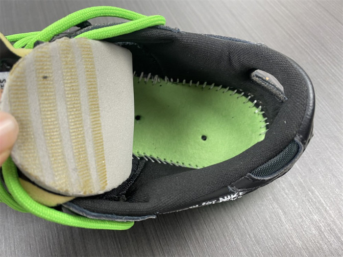 nike blazer low x ofw "black / green" dh7863-001