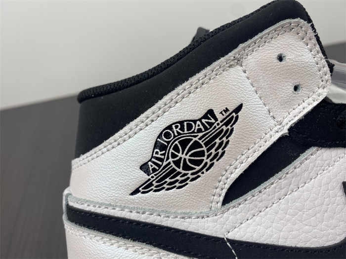 air jordan 1 mid white black diamond dh6933-100