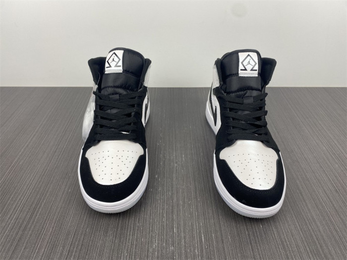 air jordan 1 mid white black diamond dh6933-100