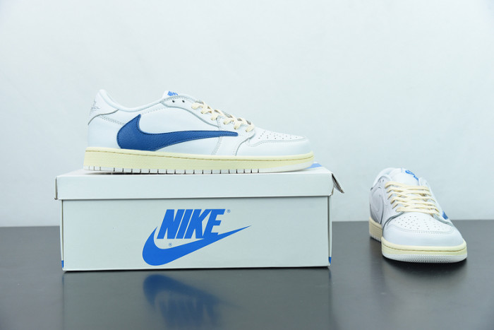 travis scott x fragment x nike air jordan 1 low cream white blue cq3277-100