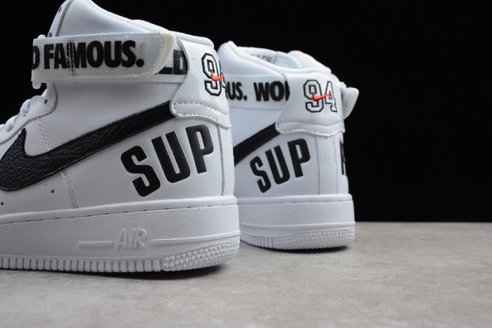 nike air force 1 one high hi white world famous 698696-100