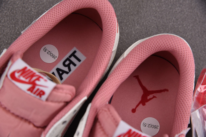travis scott x air jordan 1 low og shy pink dm7866-600