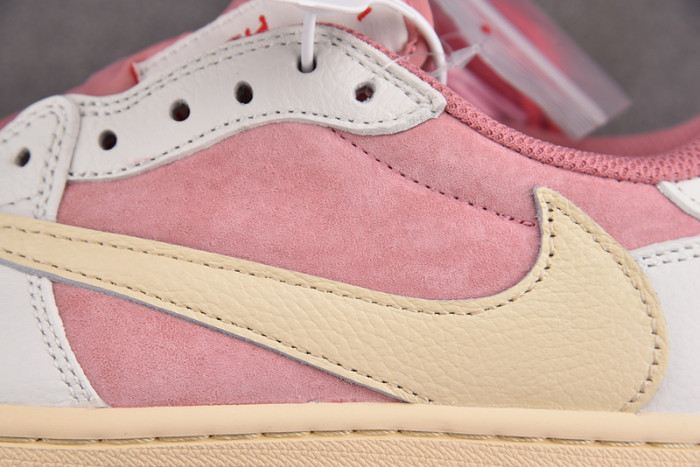 travis scott x air jordan 1 low og shy pink dm7866-600