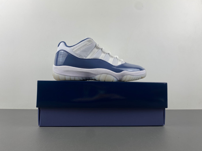 air jordan 11 low retro white midnight navy | fv5104-104