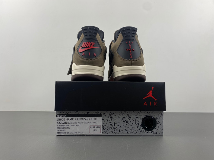 travis scott x air jordan 4 “dark mocha” aj4-882335