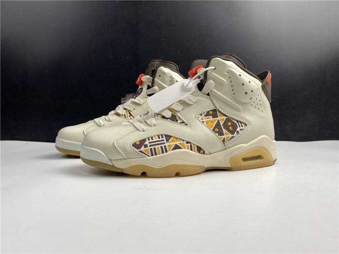 air jordan 6 retro quai54 sail brown (2020) cz4152-100