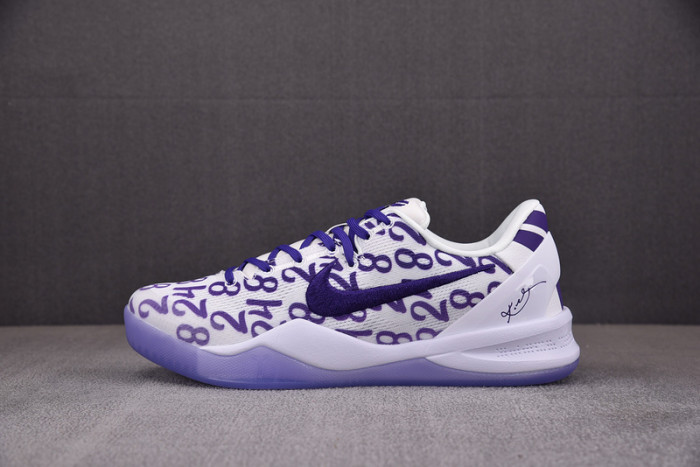nike kobe 8 protro "white/court purple" fq3549-100
