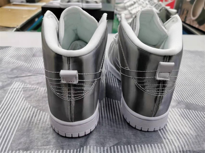 nike dunk high clot metallic silver - dh4444-900