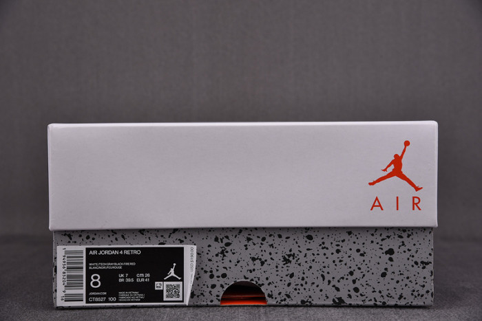 air jordan 4 white oreo tech grey ct8527-100