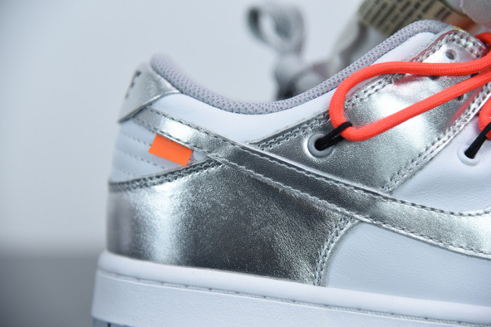 off white x nike dunk sb low silver white ct0856-800