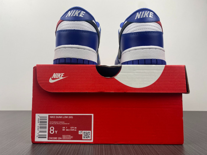 nike dunk low bright crimson game royal - cw1590-104