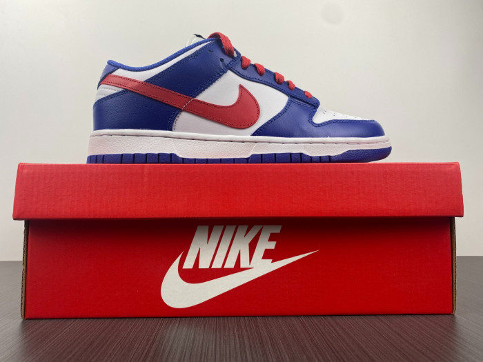 nike dunk low bright crimson game royal - cw1590-104