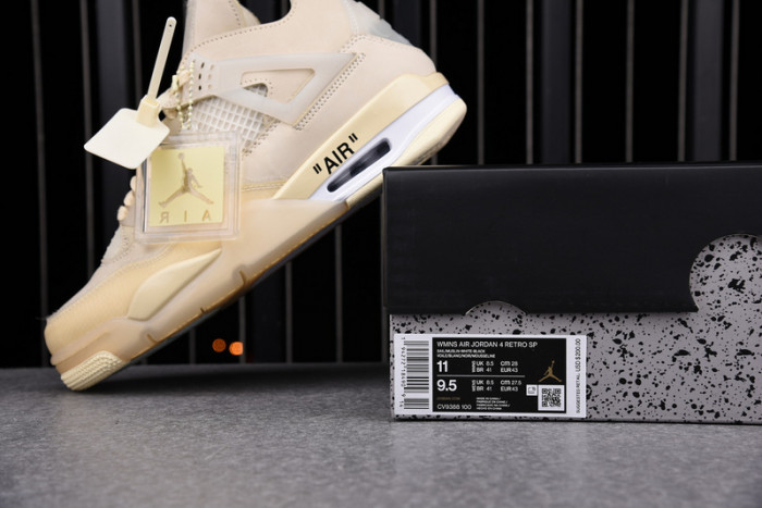 air jordan 4 retro ofw sail cv9388-100