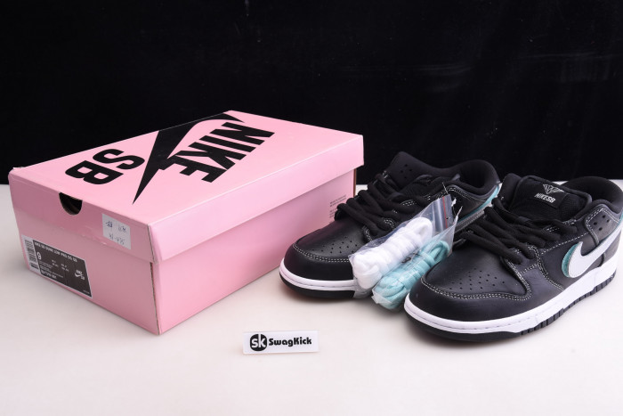 nike sb dunk low diamond S*pply co black diamond bv1310-001