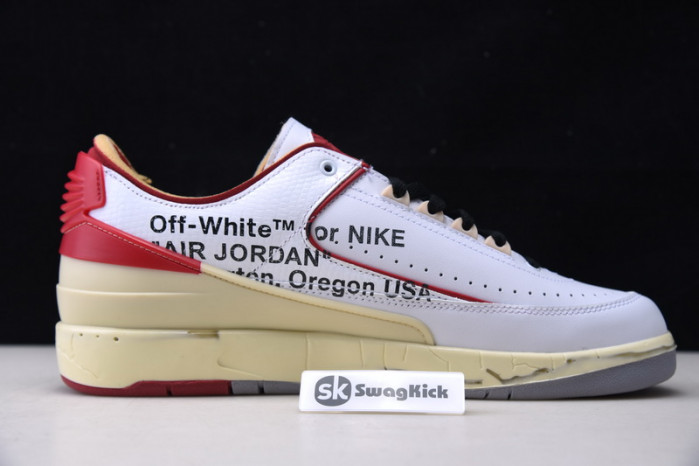 ofw x air jordan 2 low white red dj4375-106