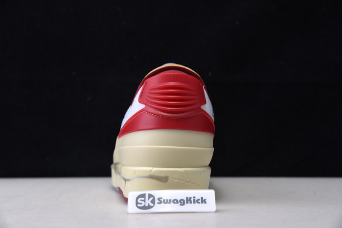 ofw x air jordan 2 low white red dj4375-106