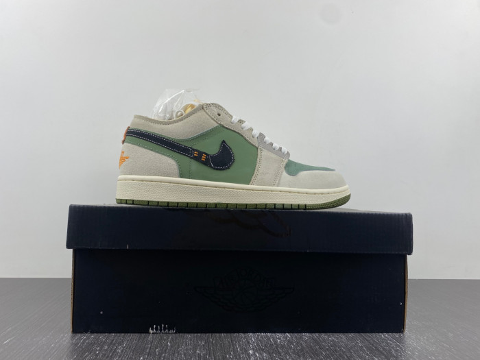 air jordan 1 low craft se “light olive” fd6819-300