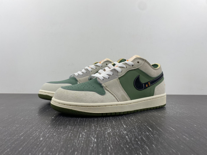 air jordan 1 low craft se “light olive” fd6819-300