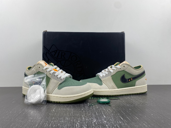 air jordan 1 low craft se “light olive” fd6819-300