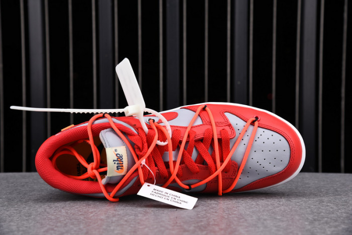 nike dunk low ofw university red  ct0856-600