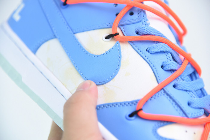 ofw x nike dunk low white blue ct0856-403