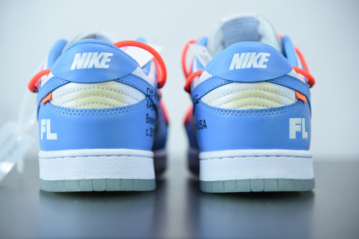 ofw x nike dunk low white blue ct0856-403