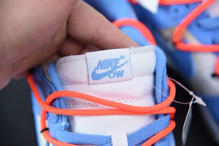 ofw x nike dunk low white blue ct0856-403