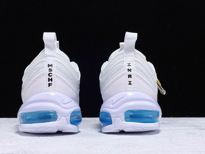 mschf x inri x nike air max 97 ''jesus shoes'' custom white blue 921826-101jsus.