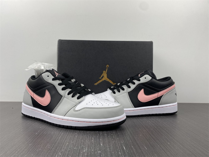 jordan 1 low black grey pink - 553558-062