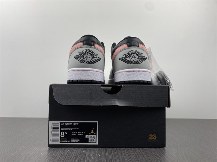 jordan 1 low black grey pink - 553558-062