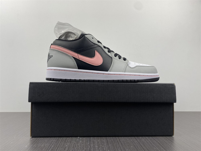 jordan 1 low black grey pink - 553558-062
