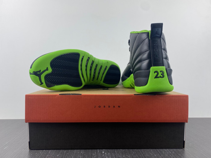 air jordan 12 black and green
