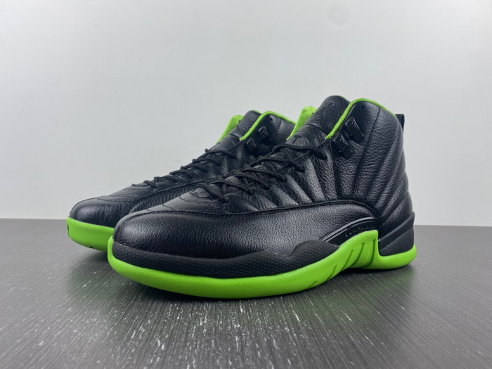 air jordan 12 black and green