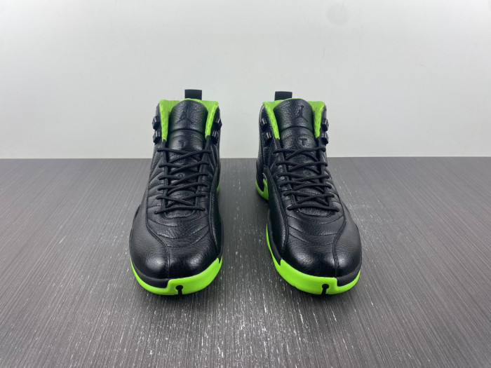 air jordan 12 black and green