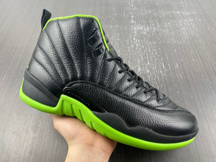 air jordan 12 black and green