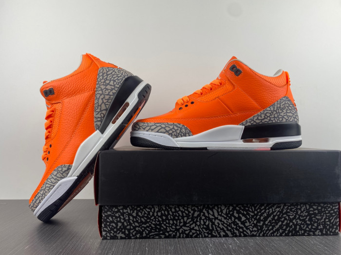 nike air jordan 3 retro orange white cement grey ct8532-801