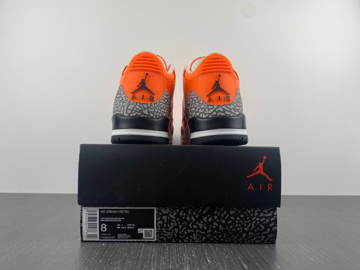 nike air jordan 3 retro orange white cement grey ct8532-801
