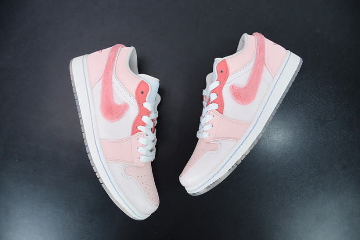 air jordan 1 low white pink grey  dm5443-666