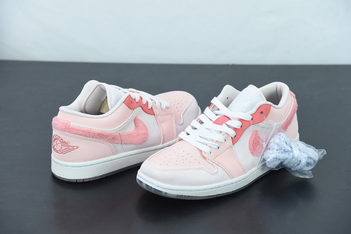air jordan 1 low white pink grey  dm5443-666
